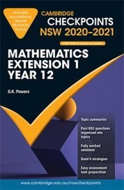 Cambridge Checkpoints NSW 2020-2021 Mathematics Extension 1 Year 12 (eBook)