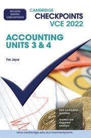 Cambridge Checkpoints VCE Accounting Units 3&4 2023-2024 Digital Code (eBook)